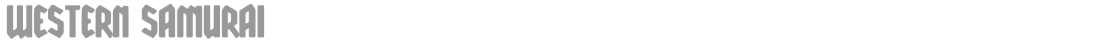 Western Samurai font preview